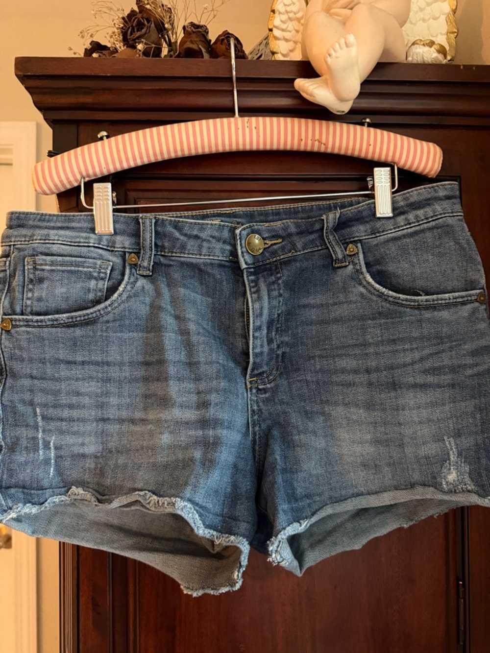Kut from the Kloth Distressed Denim Cutoff Shorts - Blue